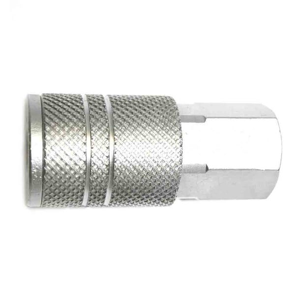 Interstate Pneumatics 3/8 Inch Industrial Steel Coupler x 3/8 Inch Female NPT, PK 6 CH660-D6 - main